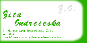 zita ondreicska business card